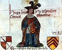 Darstellung des Jngeren Despensers als Earl von Gloucester